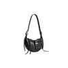 New JW PEI Artificial Leather Croissant Bag Biker Crossbody Bag Medium Size Unisex Bright Pink/Black/White 5S34
