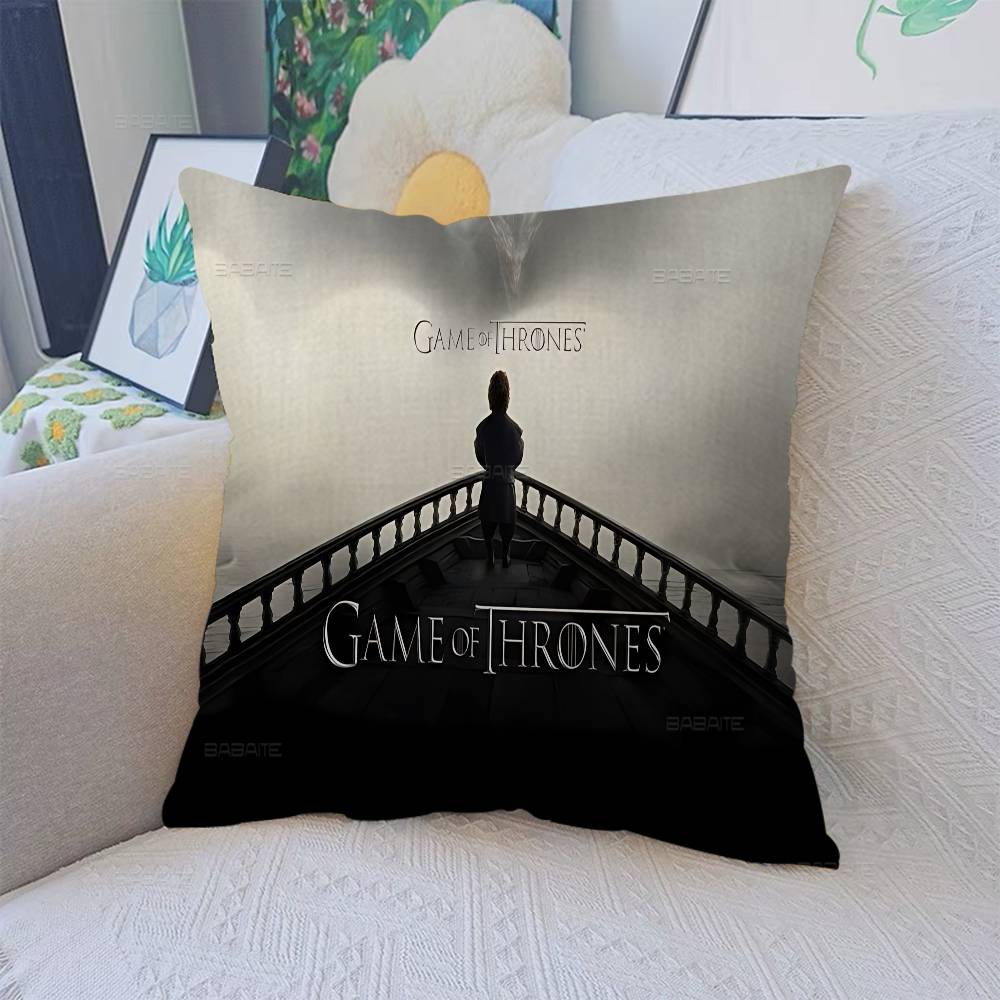 Funda de Almohada para Cojín Película G-Juego de Tronos Funda de Almohada Sala de Estar Sofá Decoración del Hogar Personalizada