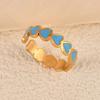 New European and American color dripping oil love arrangement opening design rules show ring