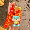 Leather Dragon Detailed Keychain Elegant Chinese New Year Decoration Car
