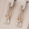 1 Pair of Women's Fashion Dangle Earrings Set with Synthetic Synthetic Zirconia Geometric Style Elegant Ladies' Banquet Temperament Earrings Suitable