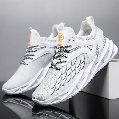 Nya herrskor med blad, andningsbara mesh-sneakers, herrstorlek, herrskor, trend