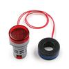 22mm AC 20-500V 0-100A Round Mini Digital Voltmeter Ammeter Amp Volt Voltage Tester Meter Dual LED Indicator Pilot Lamp Light