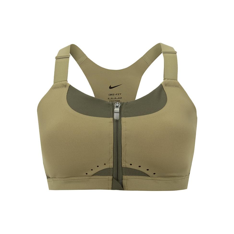 Nike Color Block Breathable Fitness Training Sports Bra Women Underwear Army-Green DD0437-276