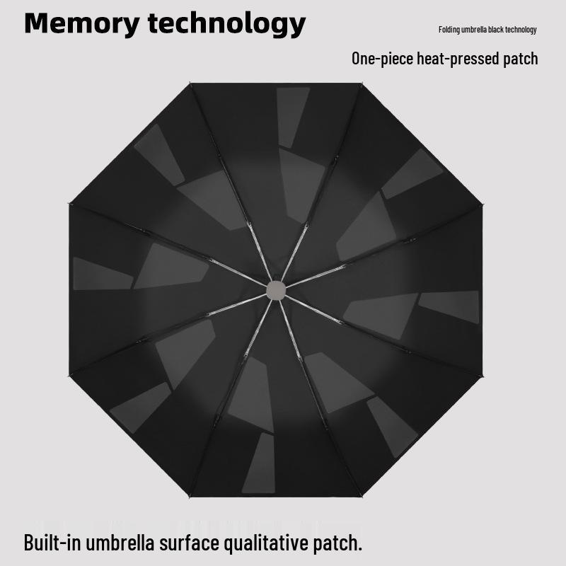 Large Memory Foldable Automatic Umbrella for All Weather