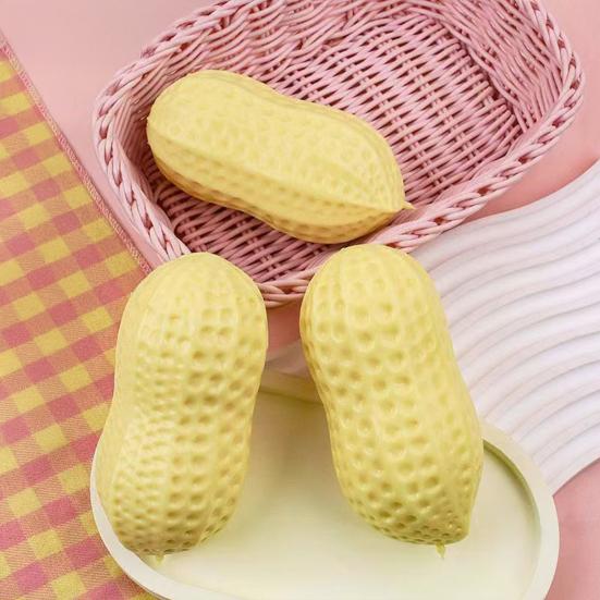 1/2/3Pcs Simulation Peanut Squeeze Toy Stress Relief Slow Rising Stretchy Peanut Sensory Toy