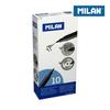 Feutres permanents - Milan - Pack de 10 - Pointe fine - Encre à base d'alcool - Noir