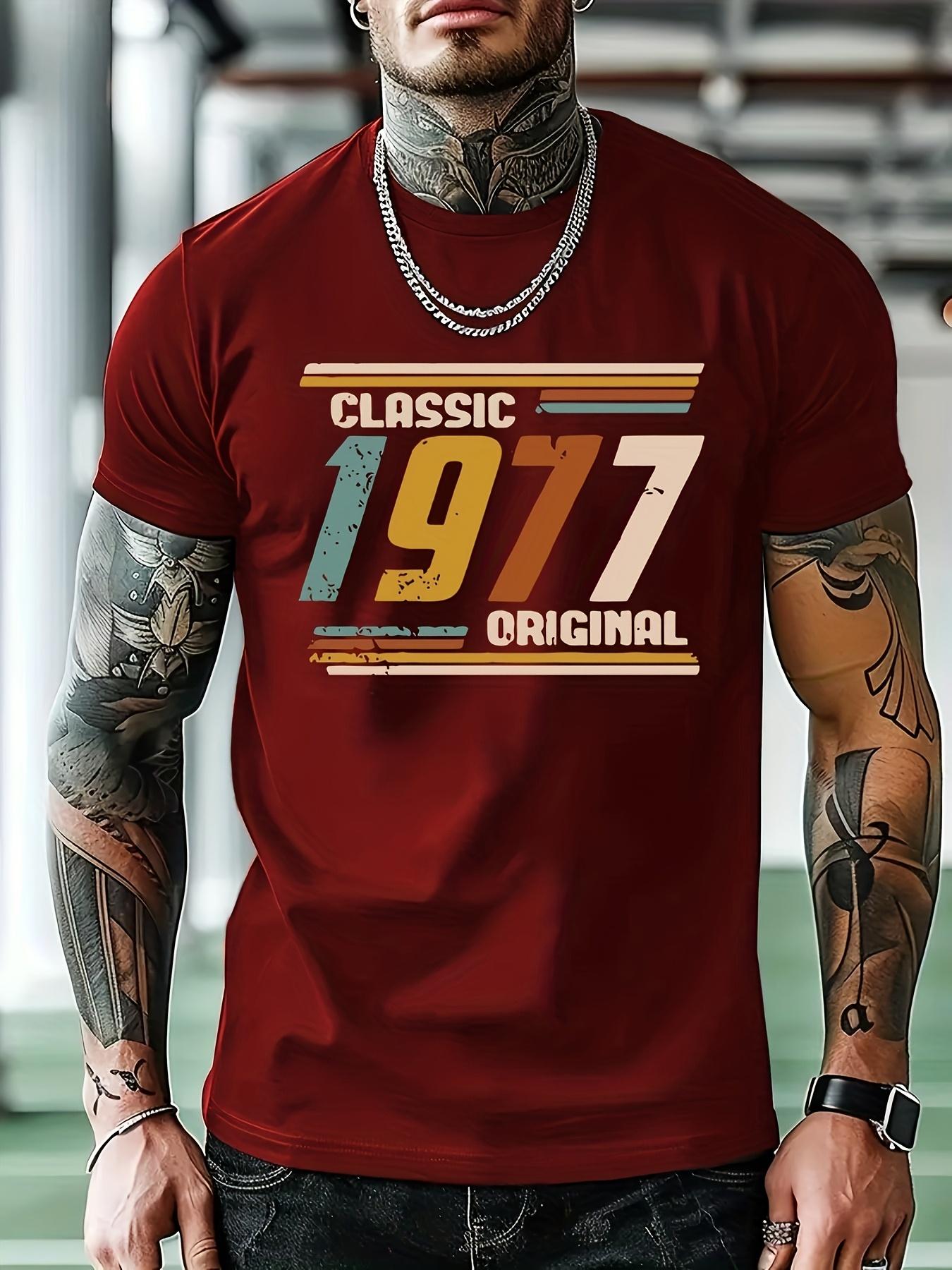Retro 1971 Graphic T-shirt - Casual Crew Neck S