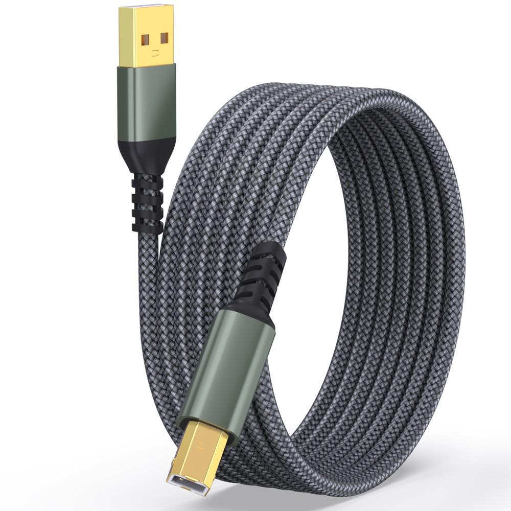 Gold-Plated USB to Type-C/B Male Printer Cable
