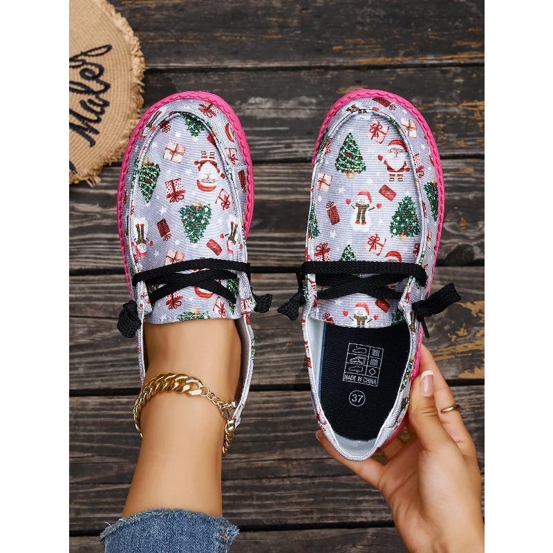 Lace-up Flat Plus-size Sneakers Women's Fall 2025 New Casual Graffiti Color-blocking Low-top Shoes