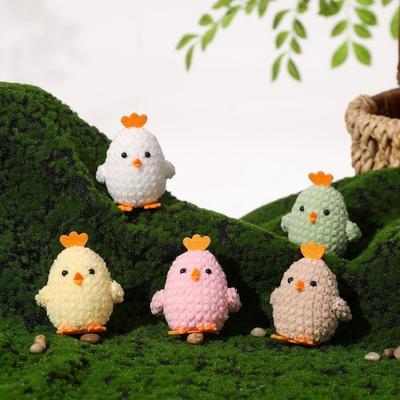 Party Favors Cute Crochet Chick Pendant Colorful Funny Easter Chick Decoration Handmade Animal Pendant Easter Celebration