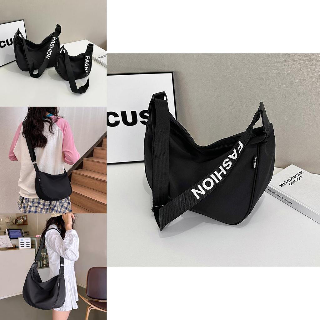Nylon Tote Bag With Seams For Casual Daily Use Women Men Large Capacity