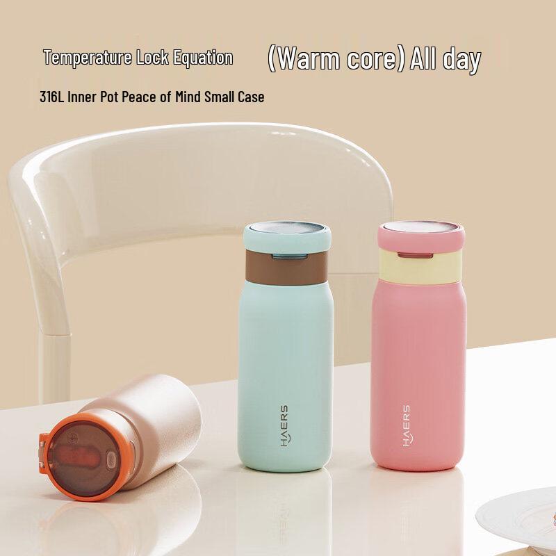 HAERS Dual-Drink 500ml Stainless Steel Insulated Bottle