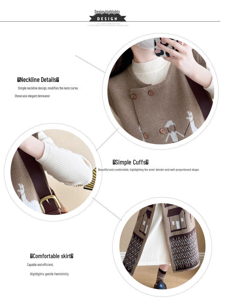 Autumn/Winter 2025 Korean Maternity Knit Dress Set