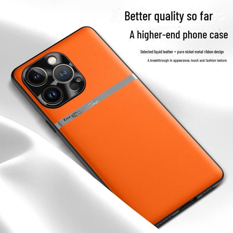 Schutzhülle aus Flüssigleder für Apple 15 Pro Max – Sturzsichere Hülle