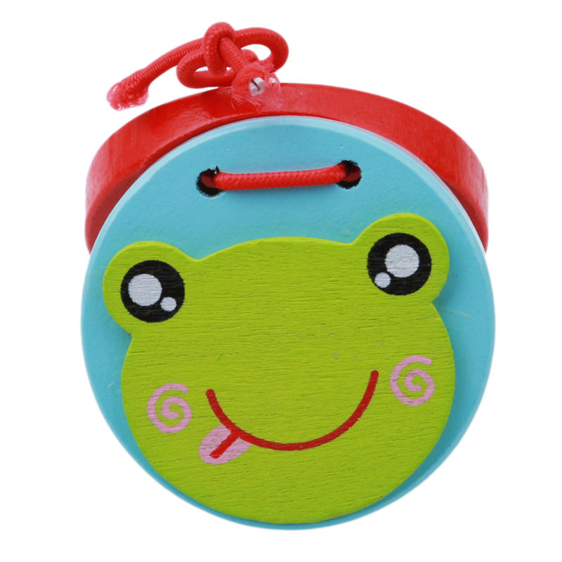 Preschool Early Castanets Toys Clapper Handle Musical Instrument Educational