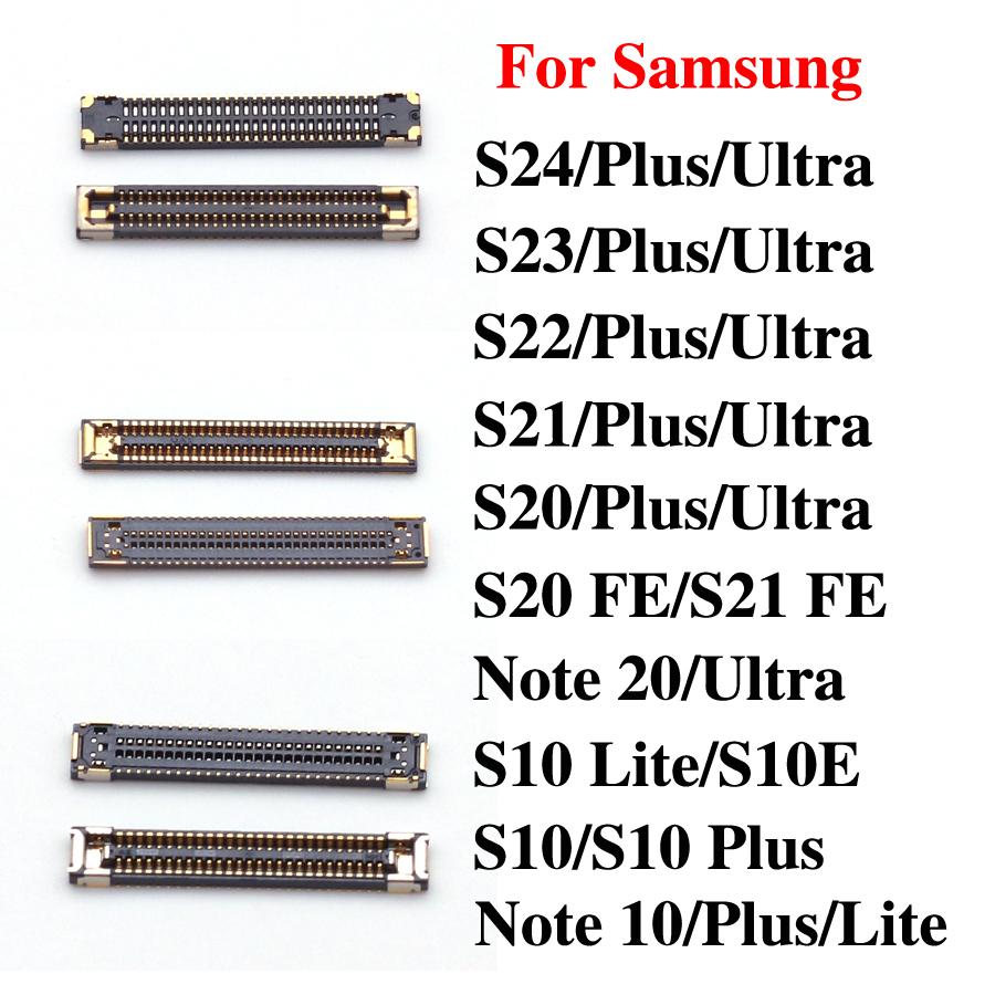 10ks LCD displej FPC konektor Pro Samsung S21 Plus S22 Ultra S23 S24 S20 FE USB nabíječka Na základní desce Zásuvka Flex kabel