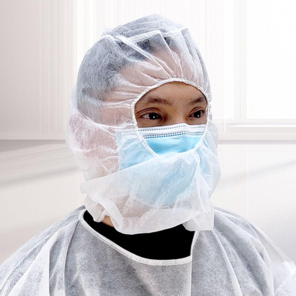 100PCS Non-woven Material Non-woven Head Cover Full Face Coverage Dust-proof Dustproof Head Cover Disposable Oil-proof
