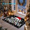 Multicolor Non-Slip Machine-Washable Rug Suitable for Home Decor with Merry Christmas Snowflake & Light Patterns, Colorful Entrance Door Mat Suitable 