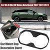 Dla MG4 EVMulan 2022-2024 ABS z włókna węglowego samochodowy przedni uchwyt na kubek wody pokrywa wykończenia naklejki akcesoria samochodowe trwałe