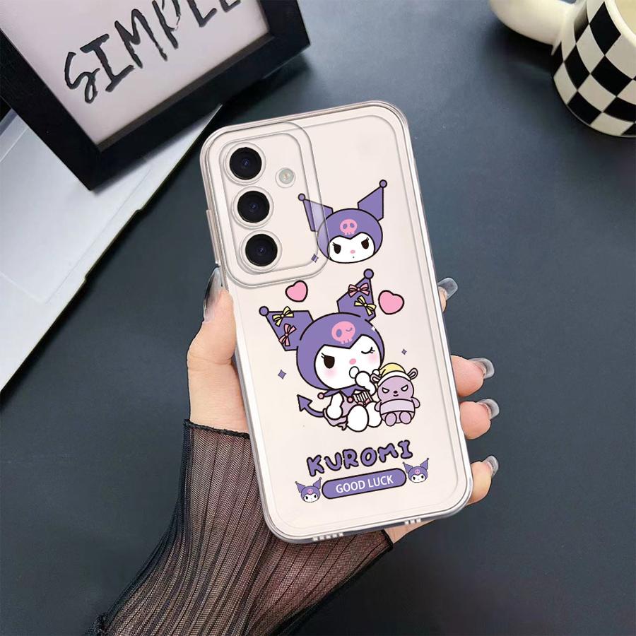 Sanrio Niedliches Melody Kuromi Hülle für Samsung Galaxy A57 A54 A15 A52 A34 A35 A56 A26 A24 A36 A37 A55 A52 A17 A14 A16 A25 A51 Telefon