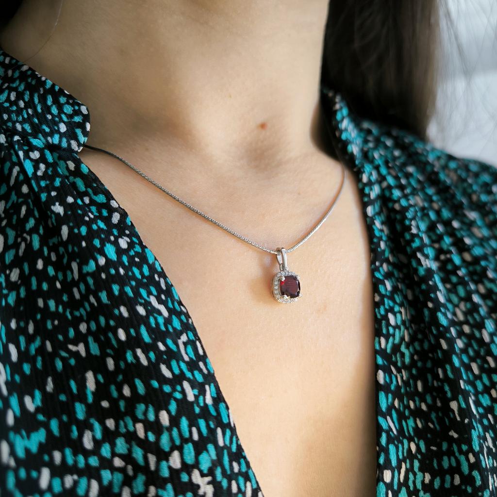 Серебряная подвеска с гранатом 1.503ct (2203711)