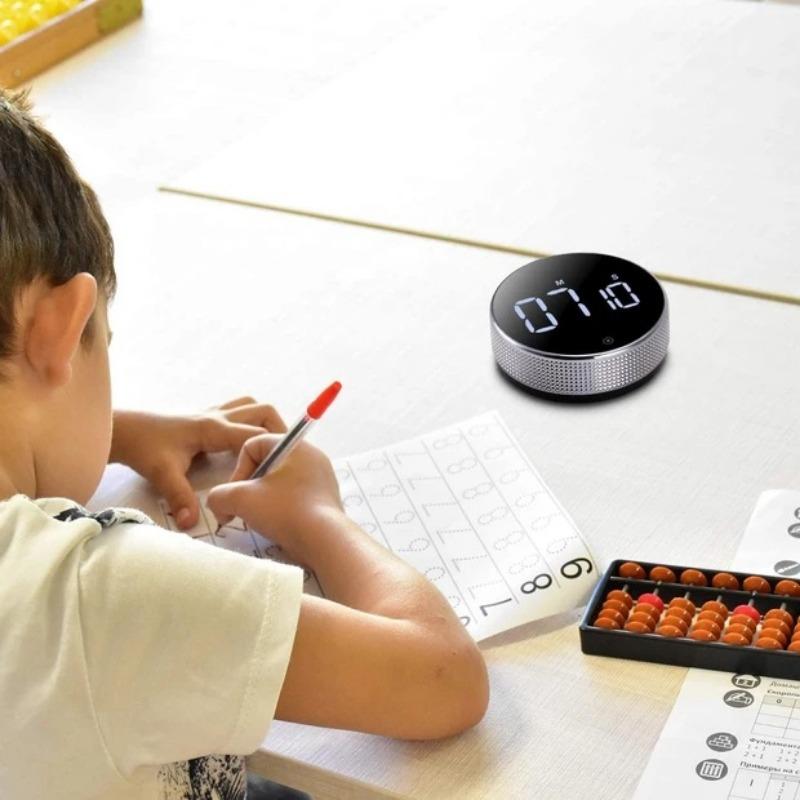 Digital Countdown Timer with Silent Alarm and Magnetic Back for Kitchen Beauty Exercise