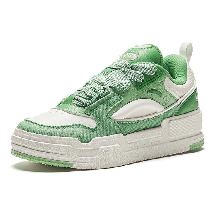 Anta Low Top Non-Slip Bread Shoes Women Sneakers Green White 922348001-6