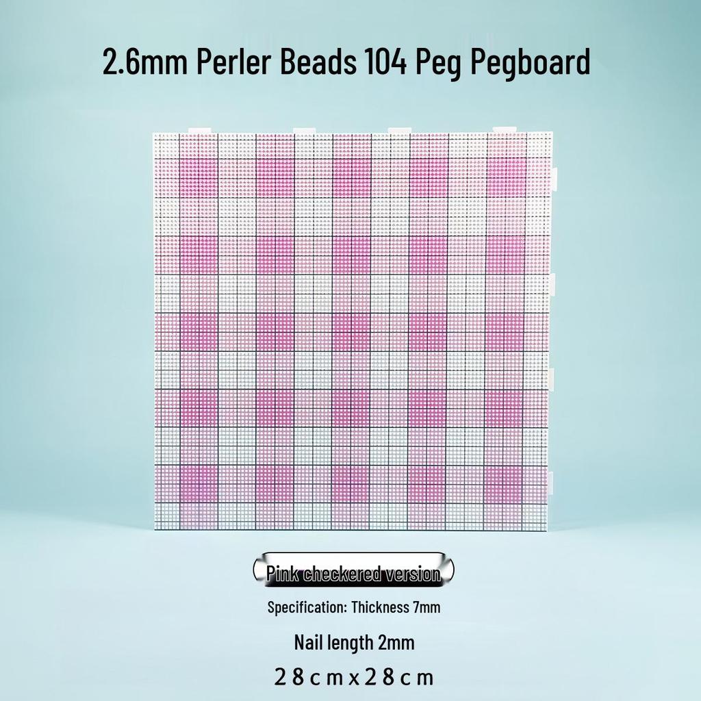 Heat-Resistant 2.6mm Pegboard Nails Set, 104 Pins for Perler Beads Mat Tool