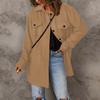 Women S Casual Solid Color Long Sleeve Lapel Single Breasted Coat