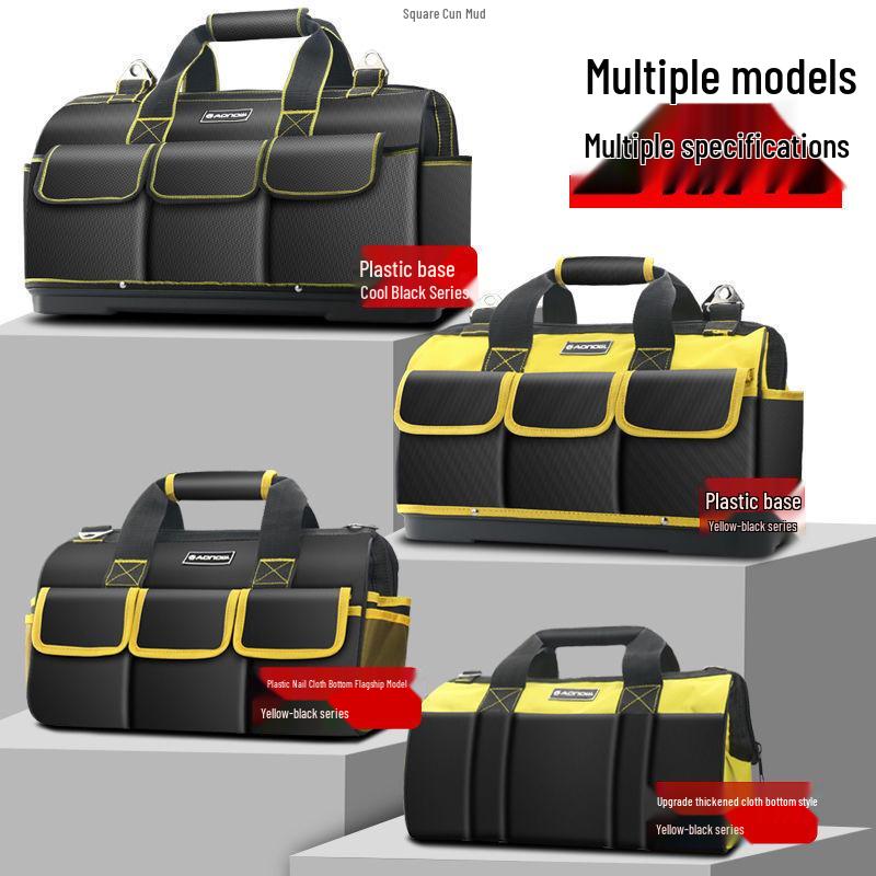 Durable Canvas Multifunctional Handbag with Plastic Bottom for Electricians