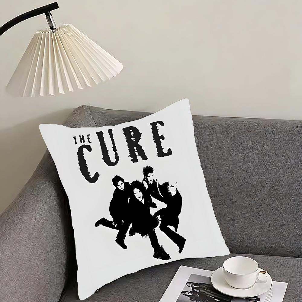 TThe CureS Rock Band Cushion Cover Pillowcase Ultra Soft Skin Friendly Fabric Cloud Like Comfort Concealed Zipper