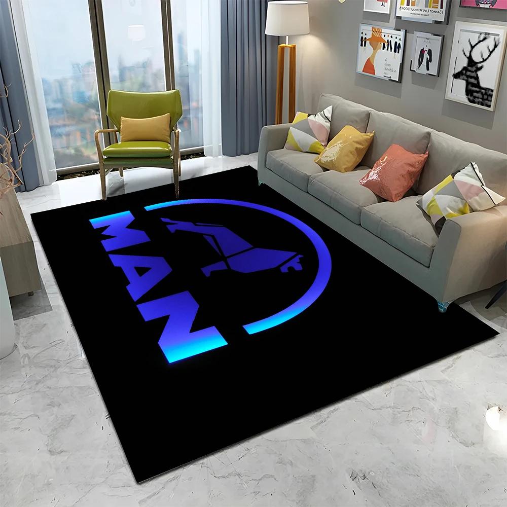 3D Printing Man Truck Logo Series HD Carpet Rug for Home Living Room Bedroom Sofa Doormat Decor,kids Area Rug Non-slip Floor Mat