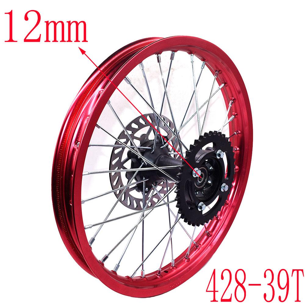 Rear Rims Aluminum Alloy Circle Of 17" Wheel 1.60 X 17" Inch with Disc Brake Sprocket for KLX CRF Kayo Apollo BSE Dirt Pit Bike