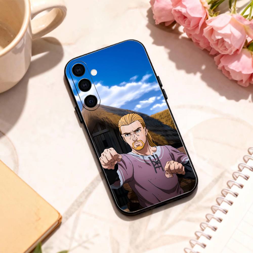 Viking V-Vinland Saga phone Case For Samsung Galaxy A73,A72,A71,A70,A53,A52,A51,Others Soft Black Shell