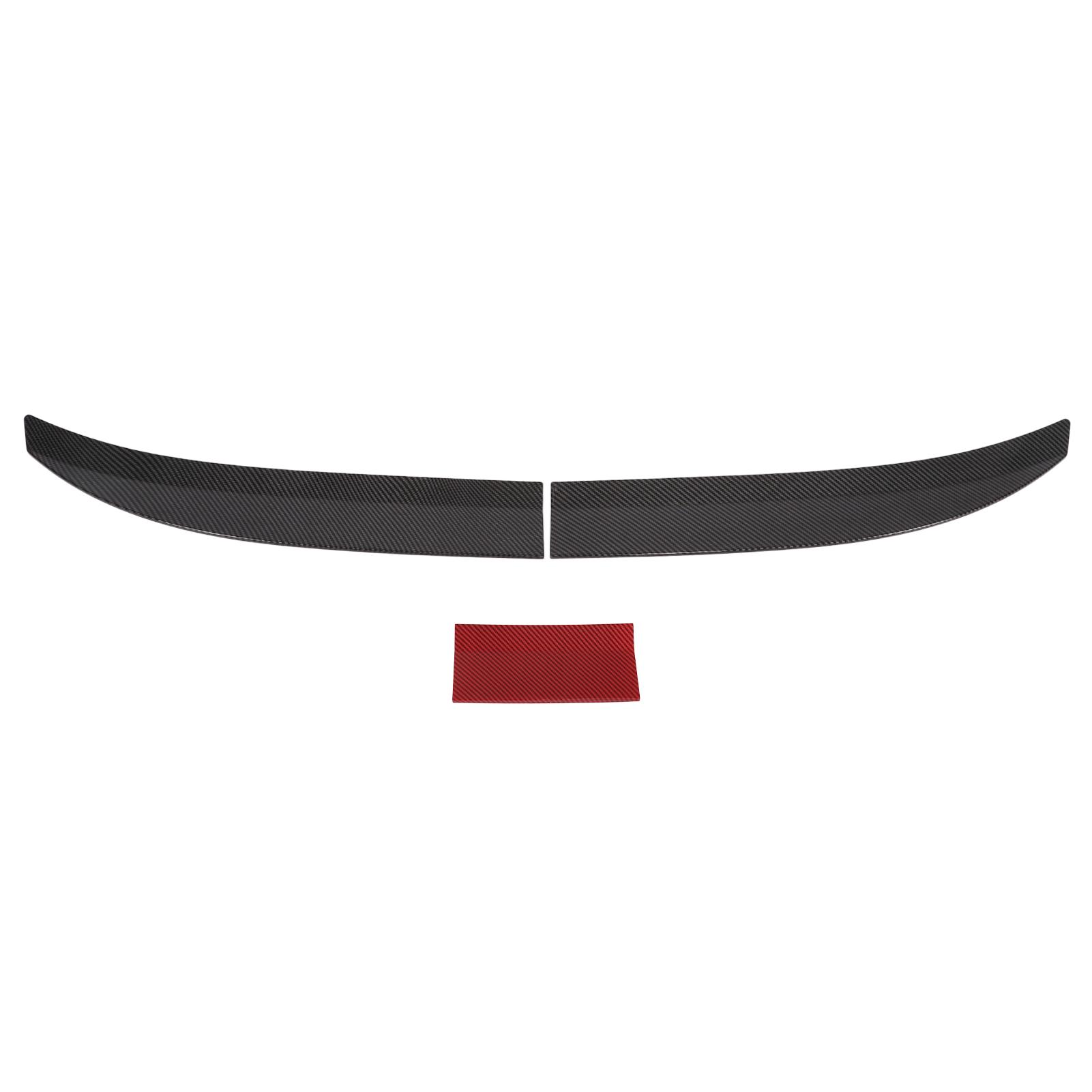 3 шт. Комплект спойлера заднего багажника АБС Регулируемый Износостойкий Термостойкий Универсальный для седана Стиль карбонового волокна