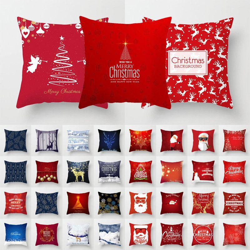 Luxurious Peach Skin Velvet Christmas Cushion Cover With Invisible Zipper Design