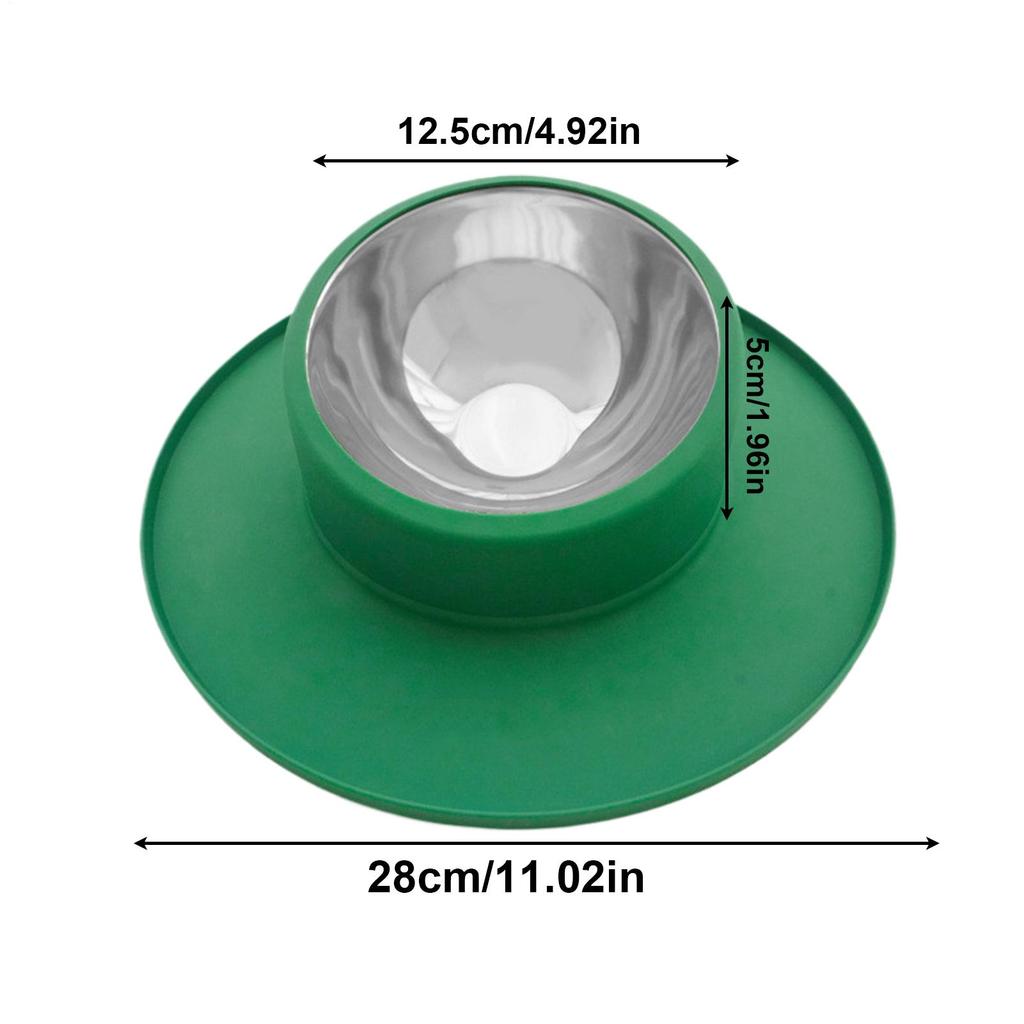 No Tip Pet Water Bowl Silicone Stainless Steel Anti Slip Dispenser Spill Proof Puppy Drinking Bowl For Travel Indoor Kennel