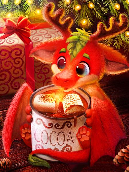 Diamond Painting Kit Cake Animal Food Full Square/round Embroidery Mosaic Dragon Rabbit Cross Stitch Home Decor