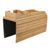 Sofa Arm Tray Wood Double Use Removable Foldable Couch Armrest Table for Drinks Snacks