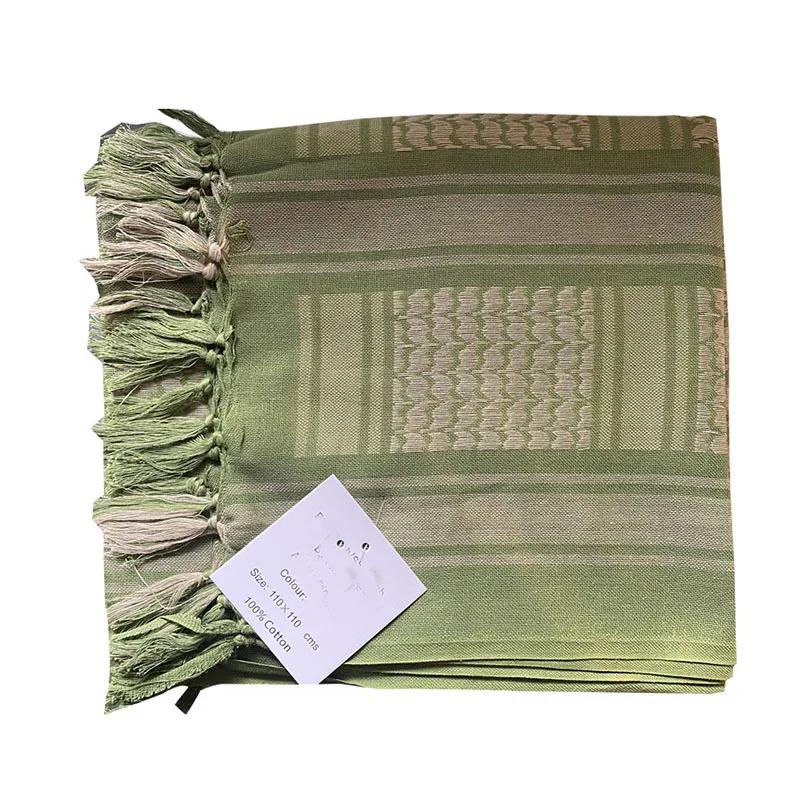 Tactical Arab Shemagh Military Scarf Outdoor Hiking Army Desert Scarves Muslim Hijab For Men Women Windproof Scarf Cotton Skull
