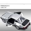 1/36 Scale Porsche 911 Turbo Toy Car Model Alloy Diecast Retro Racing with Pull Back Scale Model Car Toy for Boy Gift Collection