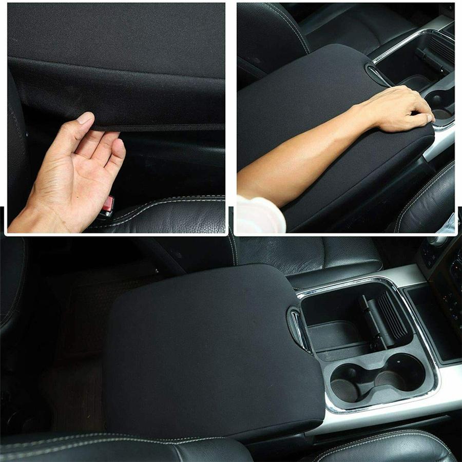 For 2010-2017 Dodge RAM 1500 2500 3500 Center Console Cover Armrest Pad Black