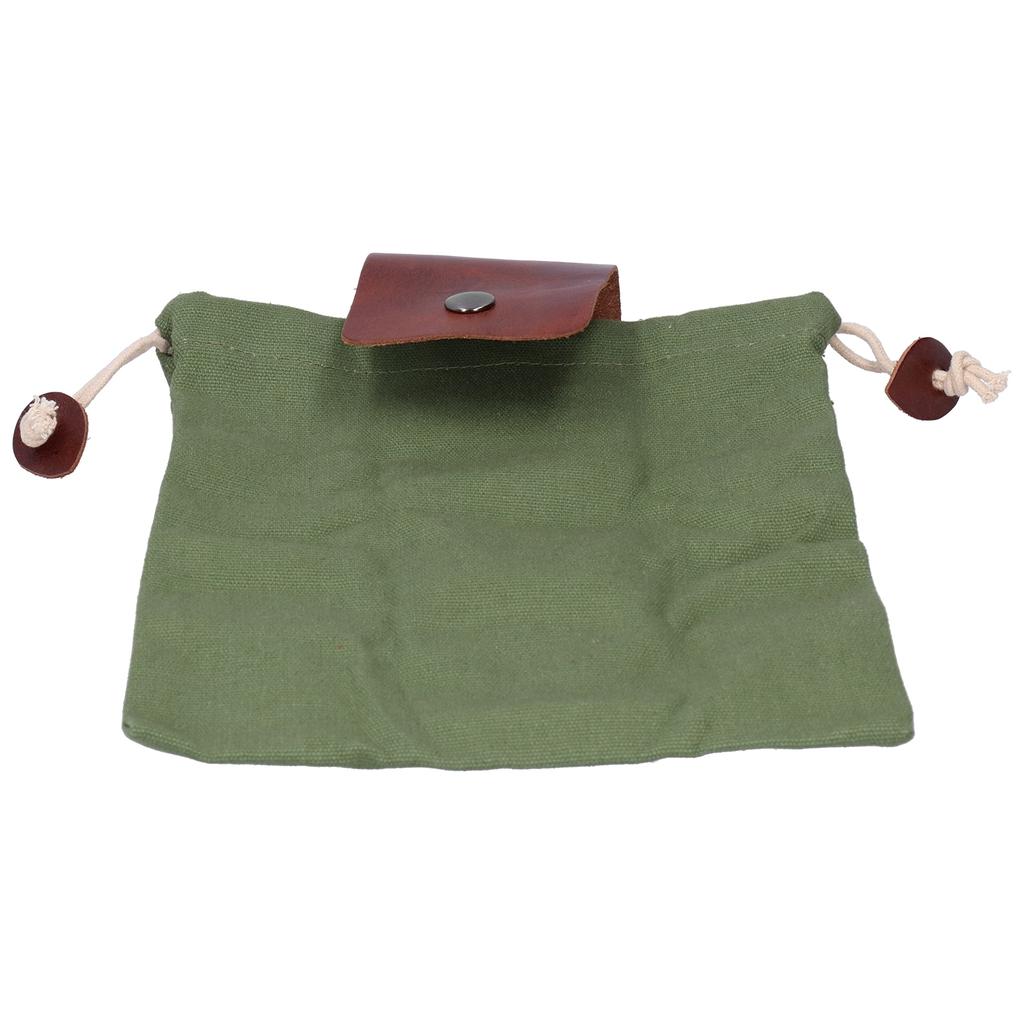 Outdoor Foraging Bag Portable Canvas Camping Belt Pouch Waist Hanging Tool Storage Bag