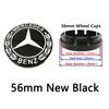 4pcs 56mm 60mm 68mm 75mm For Benz Car Wheel Center Hub Caps Rim Cover A180 A200 B180 B200 E200 W220 W213 W210 W164 Badge Emblem  KL1
