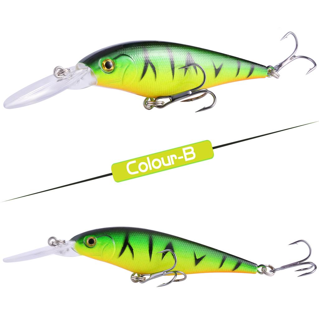 Fishing Baits Minnow Crankbaits Lures with Metal Triple Fishing Hooks for Trout Bass Perch Fishing