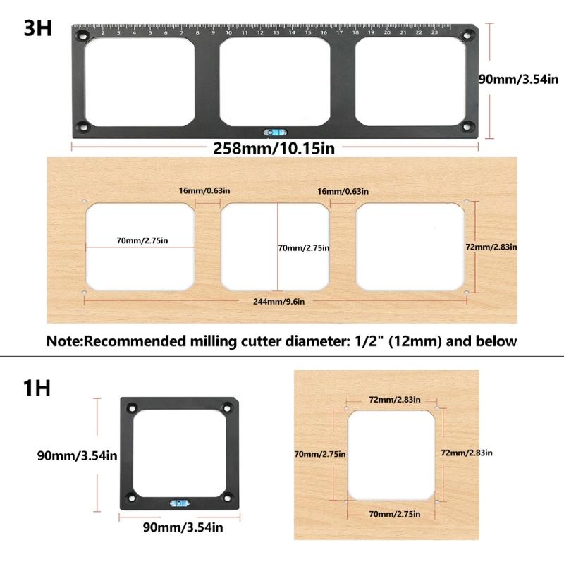 86 Type Wire Box Template Switch Socket Hole Opening Device Sturdy Socket Bottom Box for Electrician Work Template