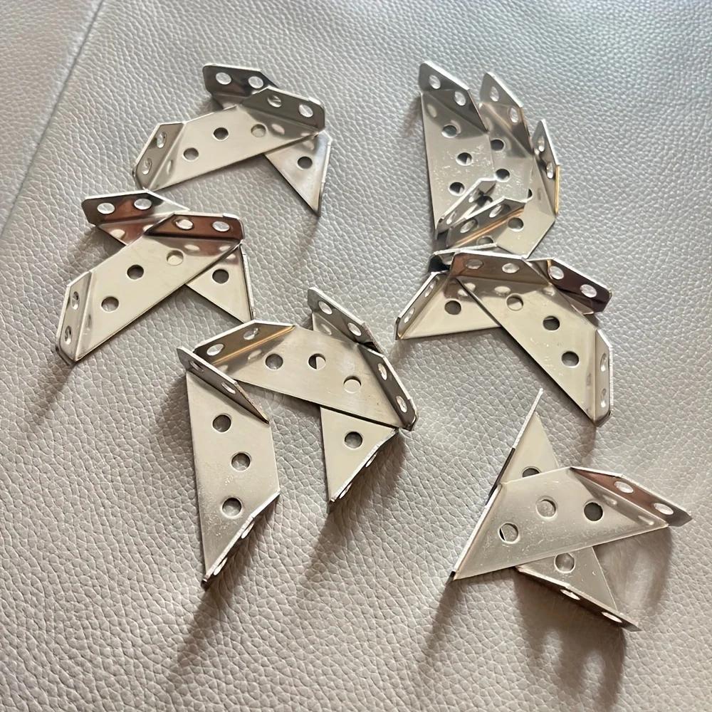 10/20/40/50pcs Thickened Stainless Steel Angle Code 90 Degrees Right Angle Fixed Bracket Furniture Connectors