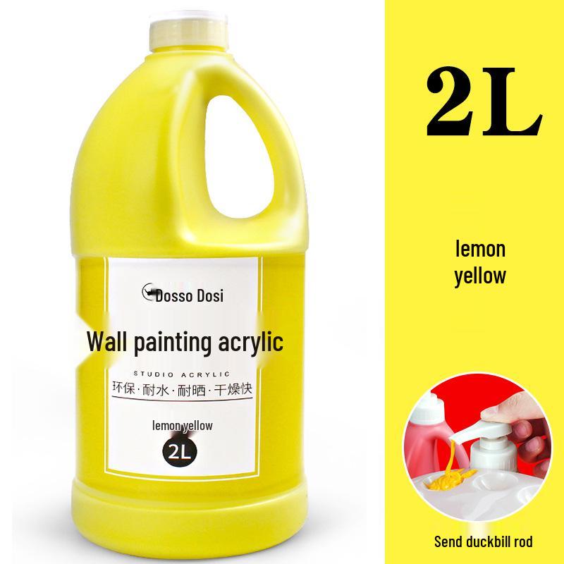 2L Acrylic Paint Bucket for Wall, Textile & Graffiti DIY Projects
