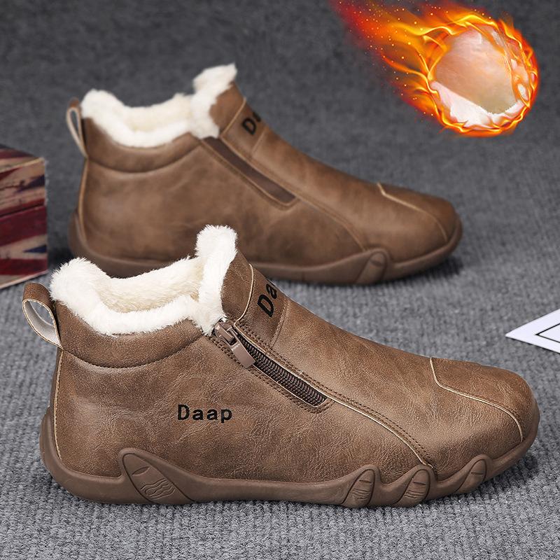Men's Spring New High Top Men's Cotton Shoes Trendy Brand Work Clothes Trendy and Versatile Outdoor Shoes
